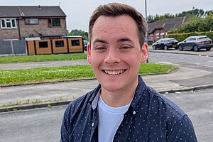 Luke stood on a residential street in Beswick