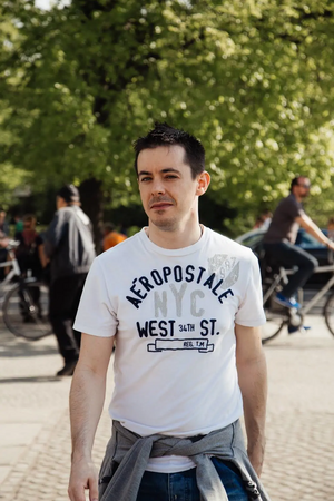Image courtesy of Peter Cooke Joe Lynch outside in Berlin